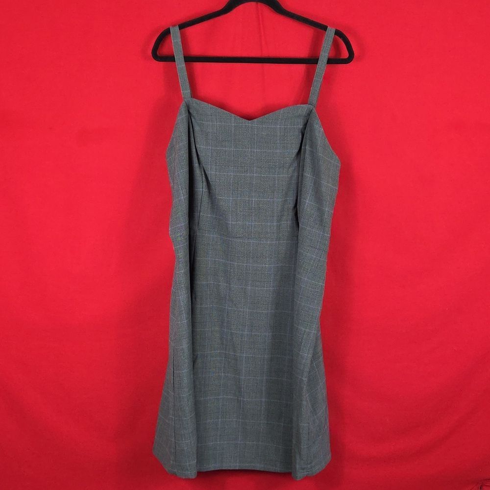 NEW LANE BRYANT Sleeveless Plaid Gray Dress Womens Size 20‎